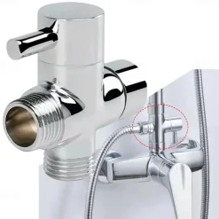 Brass Diverter Valve 3 Way Water Separator Shower Tee Adapter Adjustable Shower Head Diverter Valve Bathroom Accessories