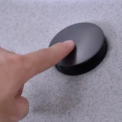 Brass Pop Up Sink Drain Stopper with Overflow Bathroom Faucet Vessel Vanity Sink Drainer