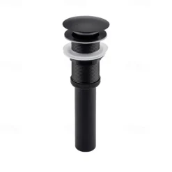 Brass Pop Up Sink Drain Stopper with Overflow Bathroom Faucet Vessel Vanity Sink Drainer