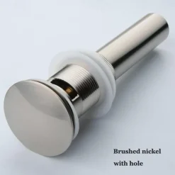 Brass Pop Up Sink Drain Stopper with Overflow Bathroom Faucet Vessel Vanity Sink Drainer