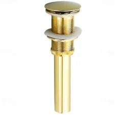 Brass Pop Up Sink Drain Stopper with Overflow Bathroom Faucet Vessel Vanity Sink Drainer