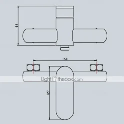 Brass Shower System Faucet Combo Set, Wall Mounted Tub and Bath Shower Mixer Taps Chrome Shower Ceramic Valve with Hot and Cold Water