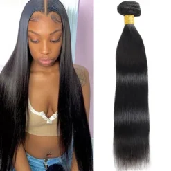 Brazilian Hair 1 Bundle Straight 7A Natural Black Hair Curtain 100G 8-28 single piece