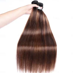 Brazilian Hair Human Hair Tricolor T1b-4/30# Straight Hair Bundle 3 Bundles 300g