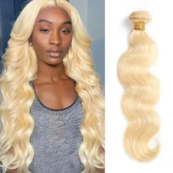 Brazilian Human Hair 613# Blonde Hair 1 Bundle Body Wave Human Hair 10-30 Inches