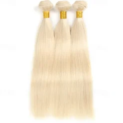 Brazilian Human hair 613# Blonde hair bundle Straight hair 3 bundle 10-28inch