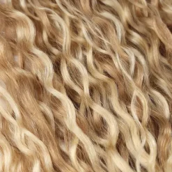 Brazilian P27-613 Water Wave Blonde Human Hair Extensions Unprocessed Human Hair Bundles Weft 1PC 100g Piano Color (18 100G Clip In Human Hair