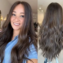 Brazilian Remy Human Hair 5x5 Lace Glueless Closure Wigs Wavy Colored 13x4 Lace Front Wig with Baby Hair Pre-Plucked For Women