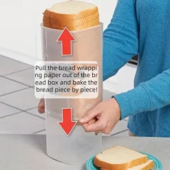 Bread Box, Fresh Bread Storage Container, Bread Loaf Storage Dispenser, Bread Toast Storage Box, Bread Storage Dispenser, Bread Crisper, Grain Storage Box, Ingredients To-Go Box, Food Storage Box