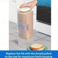Bread Box, Fresh Bread Storage Container, Bread Loaf Storage Dispenser, Bread Toast Storage Box, Bread Storage Dispenser, Bread Crisper, Grain Storage Box, Ingredients To-Go Box, Food Storage Box