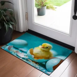 Breaking Egg Easter Doormat Floor Mats Washable Rugs Kitchen Mat Non-Slip Oil Proof Rug Indoor Outdoor Mat Bedroom Decor Bathroom Mat Entrance Rug
