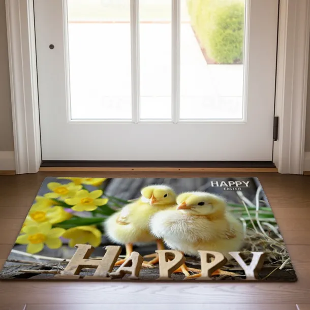 Breaking Egg Easter Doormat Floor Mats Washable Rugs Kitchen Mat Non-Slip Oil Proof Rug Indoor Outdoor Mat Bedroom Decor Bathroom Mat Entrance Rug