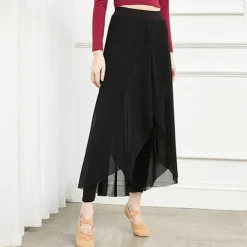 Breathable Activewear Skirts Pure Color Splicing Women's Training Performance High Cotton Blend Tulle