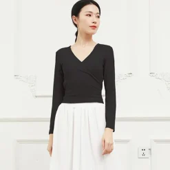 Breathable Ballet Top Bandage Women's Training Performance Long Sleeve High Modal