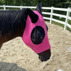 Breathable Horse Fly Mask With Ear, Mosquito Protection Mask, Horseback Riding Equestrian Equipment