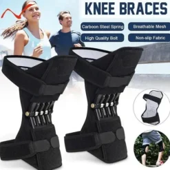 Breathable Non-Slip Joint Support Knee Pads, Knee Booster Brace Joint Support Spring Stabilizer Pad Power Lift Knee Brace Weak Old Legs Sports Climbing Mountains Stairs