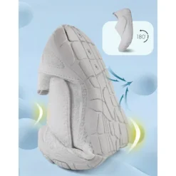 Breathable Water Shoes for Women – Stylish Velcro Mesh Barefoot Aqua Shoes for Beach, Kayaking, Swimming & Travel, Quick-Drying Lightweight Swim Footwear