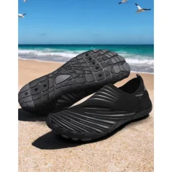 Breathable Water Shoes for Women – Stylish Velcro Mesh Barefoot Aqua Shoes for Beach, Kayaking, Swimming & Travel, Quick-Drying Lightweight Swim Footwear