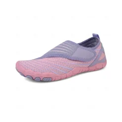 Breathable Water Shoes for Women – Stylish Velcro Mesh Barefoot Aqua Shoes for Beach, Kayaking, Swimming & Travel, Quick-Drying Lightweight Swim Footwear