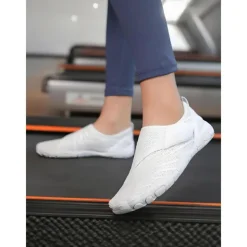 Breathable Water Shoes for Women – Stylish Velcro Mesh Barefoot Aqua Shoes for Beach, Kayaking, Swimming & Travel, Quick-Drying Lightweight Swim Footwear