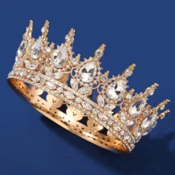 Bridal Crown Wedding Dress Headdress Birthday Adults' Ceremony Versatile Rhinestone Hair Band Luxury Round Crown