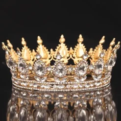 Bridal Crown Wedding Dress Headdress Birthday Adults' Ceremony Versatile Rhinestone Hair Band Luxury Round Crown