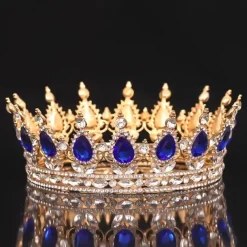 Bridal Crown Wedding Dress Headdress Birthday Adults' Ceremony Versatile Rhinestone Hair Band Luxury Round Crown