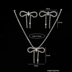 Bridal Jewelry Sets 1 set Rhinestone Alloy Earrings Necklace Women's Elegant Stylish Jewelry Set For Wedding Party Party Evening Wear