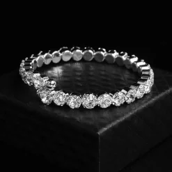 Bridal Jewelry Sets Three-piece Suit Rhinestone Chrome 1 Necklace 1 Bracelet Earrings Women's Elegant Fashion Holiday Retro Precious Round Jewelry Set For Party Wedding Gift / Engagement