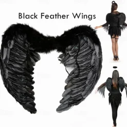 Bride Fallen Angel Ghost Bride Halloween Cosplay Costume Outfits Angels of Death Cosplay Vacation Dress Sexy Fashion Double Layered Teen Adults' Women's Female Carnival Masquerade Day of the Dead