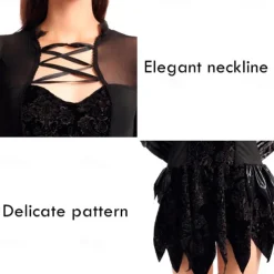 Bride Fallen Angel Ghost Bride Halloween Cosplay Costume Outfits Angels of Death Cosplay Vacation Dress Sexy Fashion Double Layered Teen Adults' Women's Female Carnival Masquerade Day of the Dead