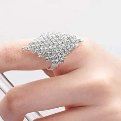 Bride Fashion Diamond Necklace Earrings Bracelet Ring Pu Sequin Handheld Bag Dinner Bag Set of Five