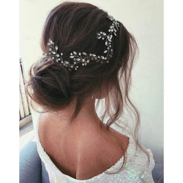 Bride Wedding Headband Rhinestone Bridal Bridesmaid Hair Clips Accessories Party Hair Accessories Headpieces for Women