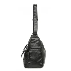 Brown Faux Leather Crossbody Bag for Women - Multi-Zip Casual Handbag with Adjustable Strap and Braided Accent, Perfect for Everyday Use and Travel