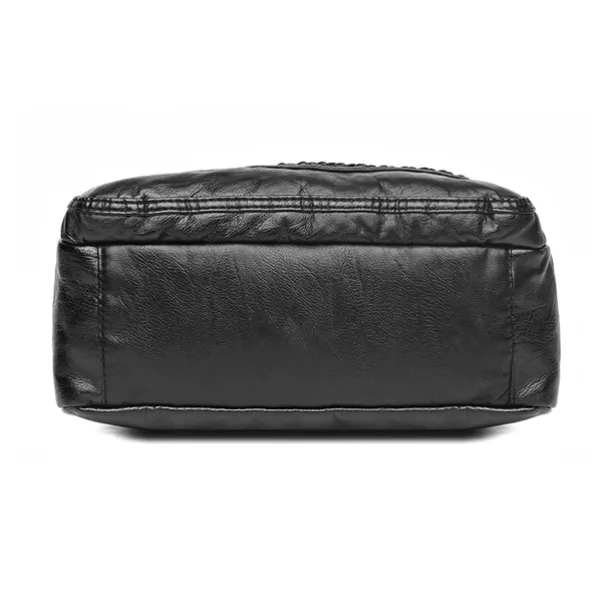 Brown Faux Leather Crossbody Bag for Women - Multi-Zip Casual Handbag with Adjustable Strap and Braided Accent, Perfect for Everyday Use and Travel