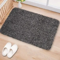 Brown Magic Doormat Super Absorbs Mud Rubber Back Door Mat Non-Slip Indoor Outdoor Low Profile Machine Washable Pet Shoe Scraper Carpet Rug For Entryway