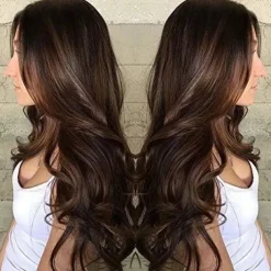 Brown Wigs for Women Blonde Long Light Golden Wigs Ombre Pink Wigs Synthetic Hair Highlighted Hair Dark Roots Wigs 26 Inch