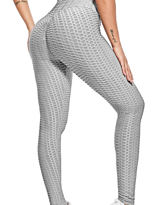 Bubble Butt Leggings High Waisted Running Yoga Pants for Women,Butt Lift Scrunch Workout Leggings Tiktok black gray green red S M L XL XXL