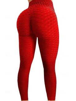 Bubble Butt Leggings High Waisted Running Yoga Pants for Women,Butt Lift Scrunch Workout Leggings Tiktok black gray green red S M L XL XXL