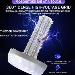 Bug Bulb Zapper, 2025 New Bug Bulb Buzz Blast Pro Portable Mosquito Zapper, Bug Bulb Zapper Outdoor and Indoor