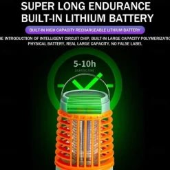 Bug Bulb Zapper, 2025 New Bug Bulb Buzz Blast Pro Portable Mosquito Zapper, Bug Bulb Zapper Outdoor and Indoor