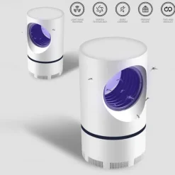 Bug Zapper Automatic Indoor Insect Trap - UV Black Light & Fan Mosquito, Fruit Fly & Gnat Killer with USB Rechargeable