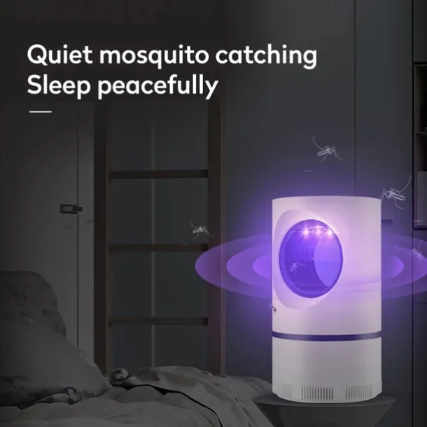 Bug Zapper Automatic Indoor Insect Trap - UV Black Light & Fan Mosquito, Fruit Fly & Gnat Killer with USB Rechargeable