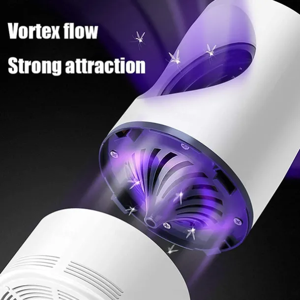 Bug Zapper Automatic Indoor Insect Trap - UV Black Light & Fan Mosquito, Fruit Fly & Gnat Killer with USB Rechargeable