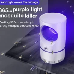 Bug Zapper Electric Indoor Mosquito Insect Trap Killer Lamp LED Mosquito Repellent Lamp Mute Anti Fly Trap Light Bug Zapper USB LED Night Lights