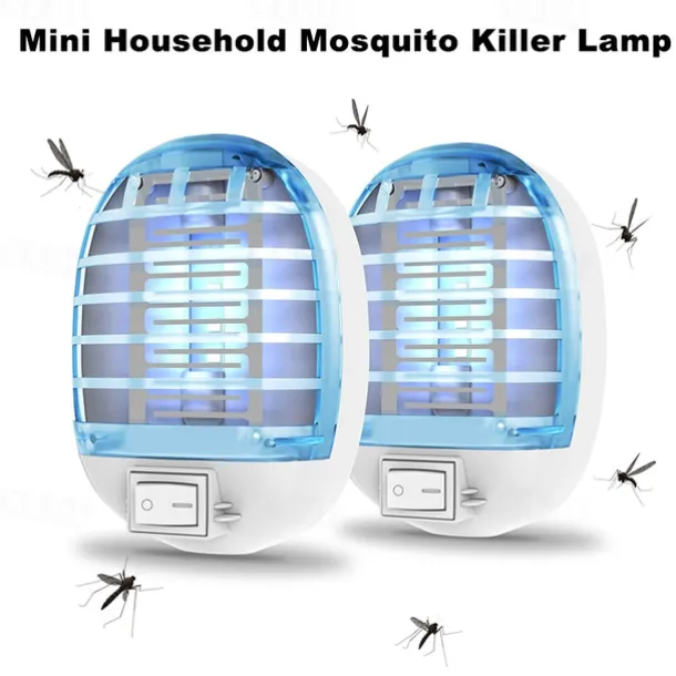 Bug Zapper Indoor, Fly Trap for Indoors, Electronic Mosquitoes Killer Mosquito Zapper with Blue Lights for Living Room, Home, Kitchen, Bedroom, Baby Room, Office(2 Packs)