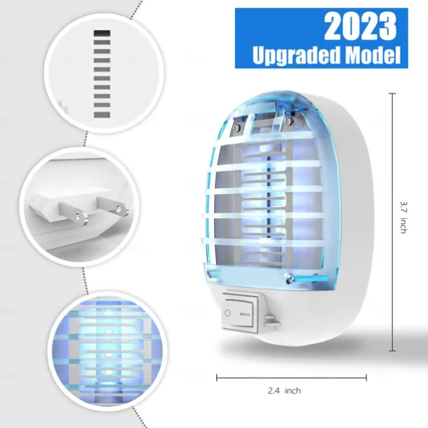 Bug Zapper Indoor, Fly Trap for Indoors, Electronic Mosquitoes Killer Mosquito Zapper with Blue Lights for Living Room, Home, Kitchen, Bedroom, Baby Room, Office(2 Packs)