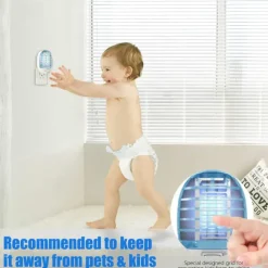 Bug Zapper Indoor, Fly Trap for Indoors, Electronic Mosquitoes Killer Mosquito Zapper with Blue Lights for Living Room, Home, Kitchen, Bedroom, Baby Room, Office(2 Packs)