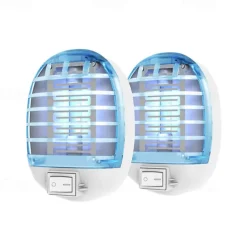 Bug Zapper Indoor, Fly Trap for Indoors, Electronic Mosquitoes Killer Mosquito Zapper with Blue Lights for Living Room, Home, Kitchen, Bedroom, Baby Room, Office(2 Packs)
