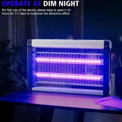 Bug Zapper Indoor, Mosquito, Wasp, Moth, Fruit Fly Trap, High-Voltage, with Mosquito Trap, Suitable for Dining Rooms, Living Rooms, Gardens and Offices